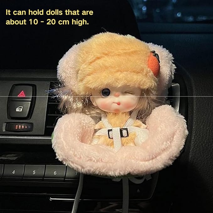 Car Air Freshener Clip,Toy doll seat style car aromatherapy(Blue),The solid fragrance is easy to replace, and the aroma effect can last 30 days.Safety seats suitable for Labubu