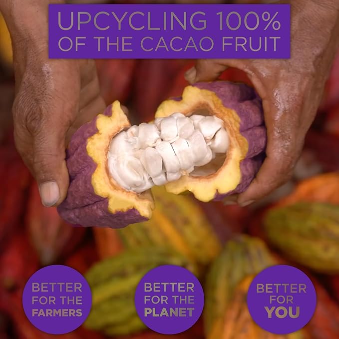 Blue Stripes Whole Cacao Granola - Gluten Free Dark Chocolate Granola for Cereal, Oatmeal, Yogurt, 5g Protein Per Serving, Source of Fiber, Vegan, Low Sugar - Peanut Butter Banana, 8 oz (6 Pack)