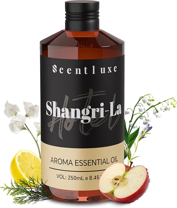 ShangriLa Inspired Essential Oil Blends For Diffuser - Lemon, Cypress & Ambergris Aromatherapy Blend for Home Luxury 8.45Fl oz Premium Fragrance Oils for Ultrasonic Waterless Scent Diffusers