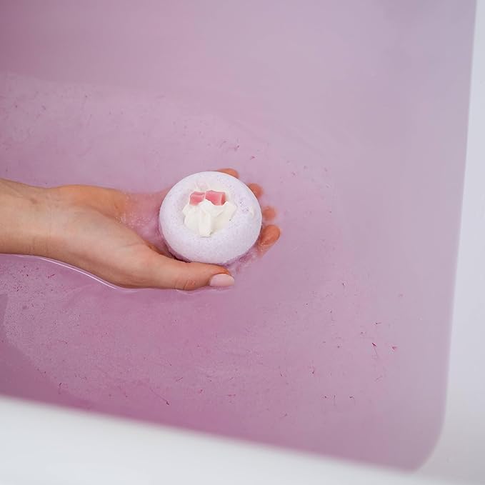 ANIHANA Bath Bomb with Coconut Oil, Paraben Free, Hand-Crafted Luxury Fizzers, Refreshing Raspberry Marshmellow Scent, 6.3 oz