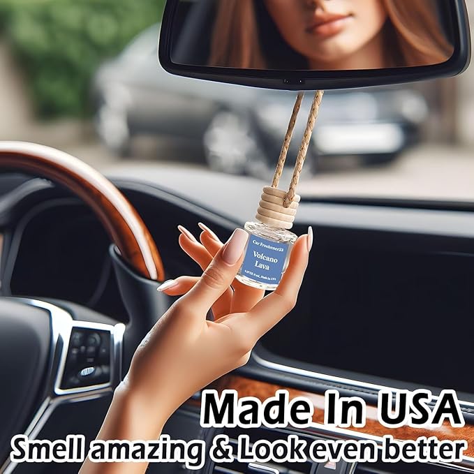 Car Air Freshener Diffuser 2 Pack Hanging, Car Air Freshener for Women 45+ days Long Lasting Fragrance Made in USA