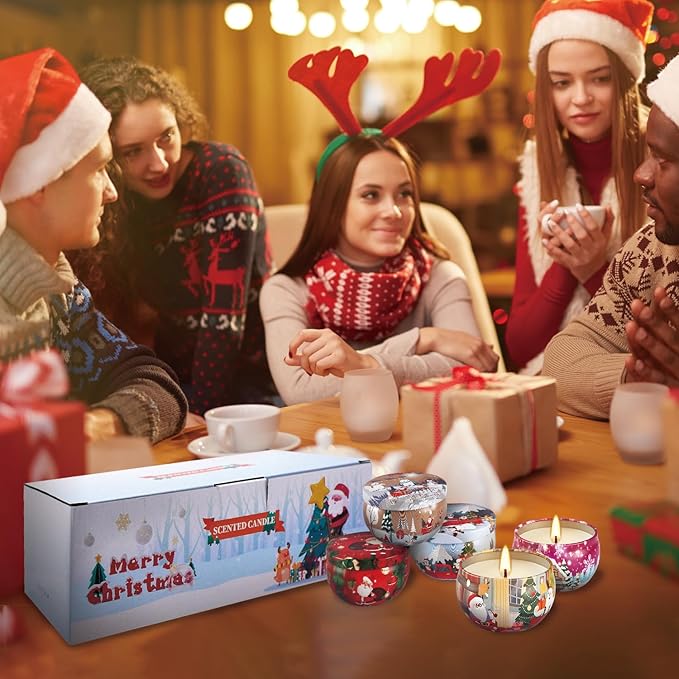 16Pack Christmas Scented Candles Gift- Aromatherapy Candle-Soy Wax-Long Lasting Burn time, Christmas Thanksgiving Gifts for Women,Home Decor