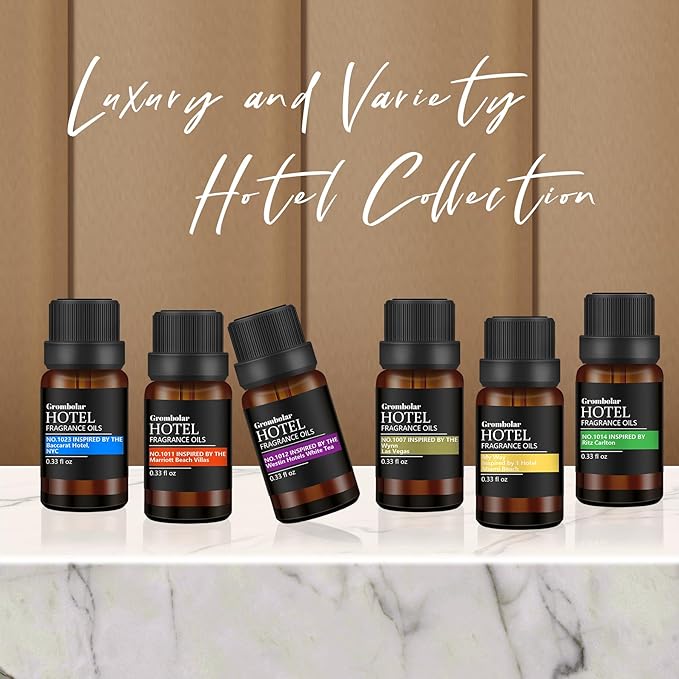 Essential Oils Set-Hotel Collection Diffuser Oil Gift Set,Premium Essential Oil for Diffusers, Home Care, Fragrance, Humidifiers (Hotel-6Pcs Set)