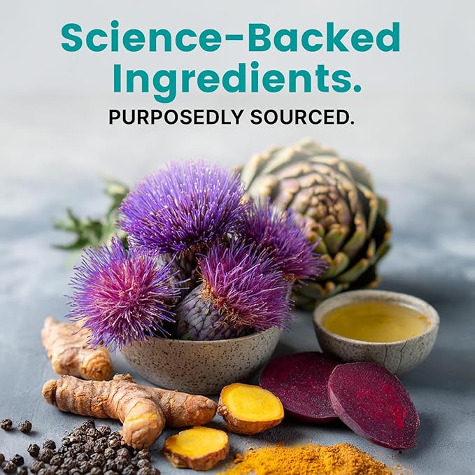 32-in-1 Liver Cleanse Detox and Repair with Milk Thistle, Silymarin, Artichoke Extract, Beetroot Powder - Gallbladder Supplement with Active Liver Health Formula - 1426mg (90ct, Pack of 3)