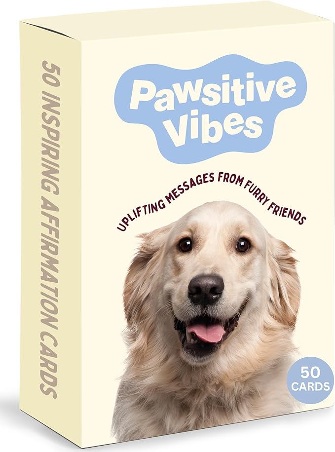 Gift for Dog Lovers | 50 Cards with Positive Affirmations for Stress & Anxiety Relief | Dog Mom Gifts for Women for Self Care, Christmas Stocking Stuffers, Birthday, New Puppy, Cheer Up, Motivation