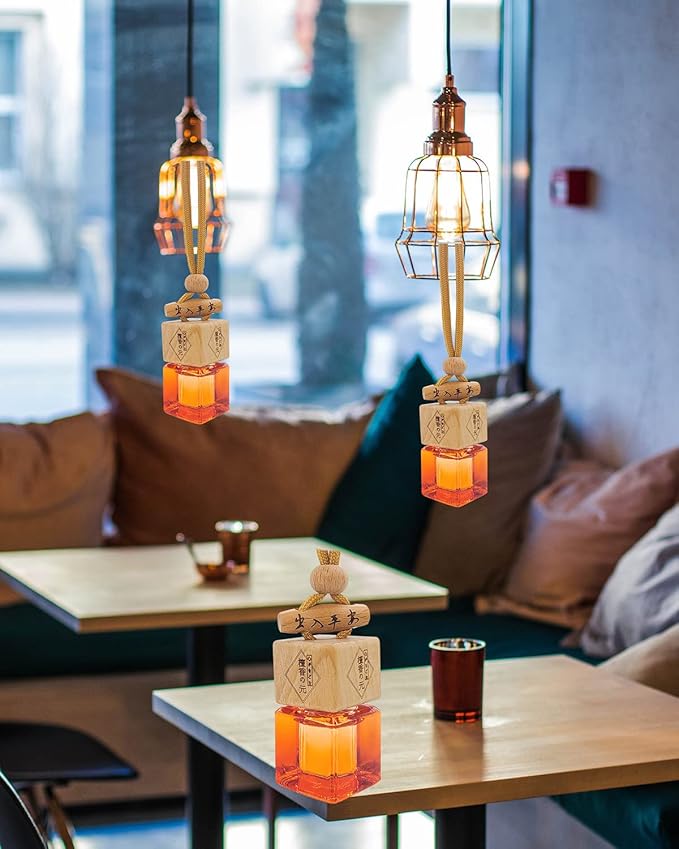 Car Air Freshener | Automotive Scents | 45-Days Long-Lasting Keep Fragrance | Automobile Hanging Diffuser Bottles | Remove Auto Odor Fresh Air for Men Home Deodorizer (Peach)