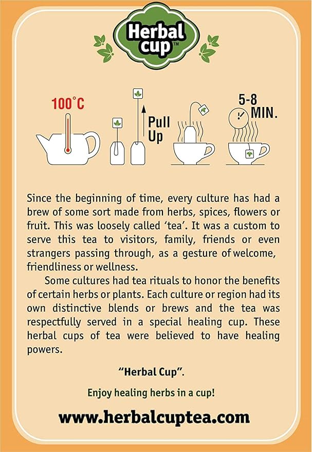 Herbal Cup Ashwagandha Tea, Organic Moringa Tea, No Caffeine Herbal Teas (Organic Moringa, 16 Count (Pack of 1))