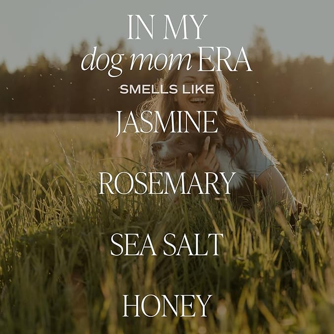 Sweet Water Decor Dog Mom Gifts for Women - Jasmine Rosemary Sea Salt & Honey Scented Candle - Dog Lovers Gifts for Women Soy Candle with 40 Hours Burn Time - in My Dog Mom Era Soy Wax Candle - 9oz