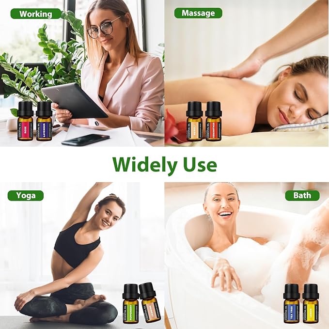 Premium Essential Oils Set - Pure Essential Oils-Perfect for Diffuser, DIY Candle and Soap Making(60x5 ML)