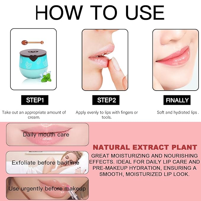 Bee Propolis Honey Lip Balm - Deeply Moisturizing Lip Sleeping Mask for Dry, Cracked Lips | Honey Extract & Propolis | Natural Lips Treatment in Honeys Pot Jar