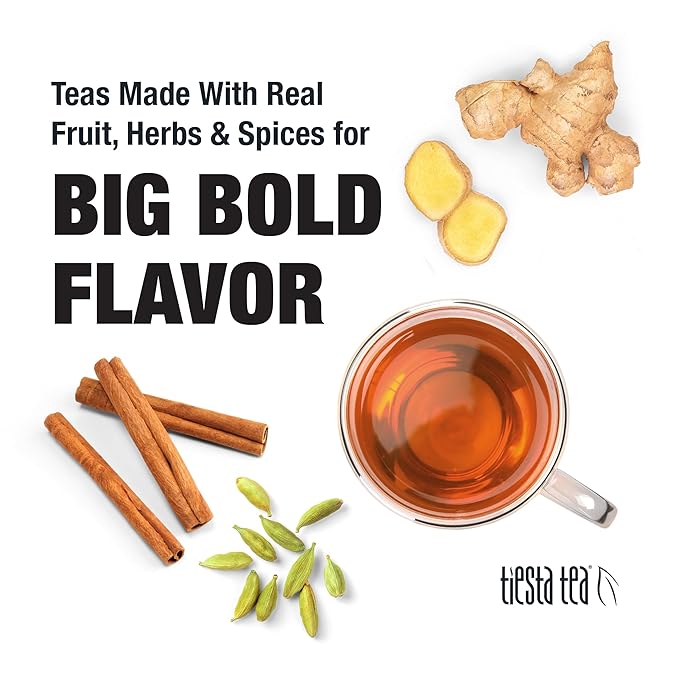 Tiesta Tea - Cozy Chai, Loose Leaf, Spiced Chai Rooibos Tea, Premium Caffeine-Free Herbal Blend, Makes Hot or Iced & Up to 25 Cups, 2.5oz Resealable Pouch