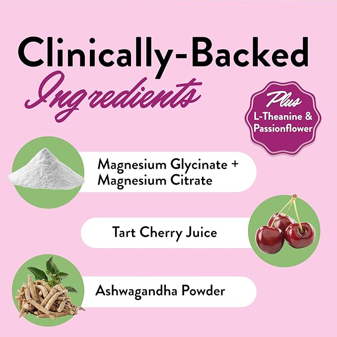 Legendairy Milk She’s Sleepy™ – Cherry Limeade – Nightly Sleep Aid, Sugar Free Drink Mix with Magnesium Glycinate & Ashwagandha – Relaxation & Restful Sleep