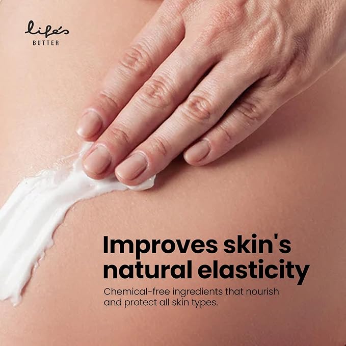 Life's Butter Body Butter – Rich, Non-Greasy Moisturizer with Jojoba, Almond & Argan Oils for Deep Hydration, Nourishing Dry Skin, Firming & Smoothing Arms, Legs & Body – 100% Natural Ingredients