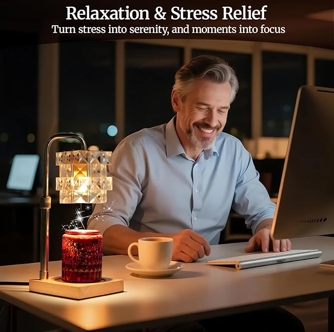 Candle Warmer Lamp with Timer - Electric Wax Warmer for Home Desk Decor, Birthday Gifts for Women Mom Men, House Warming Gifts New Home Kitchen Office Dorm