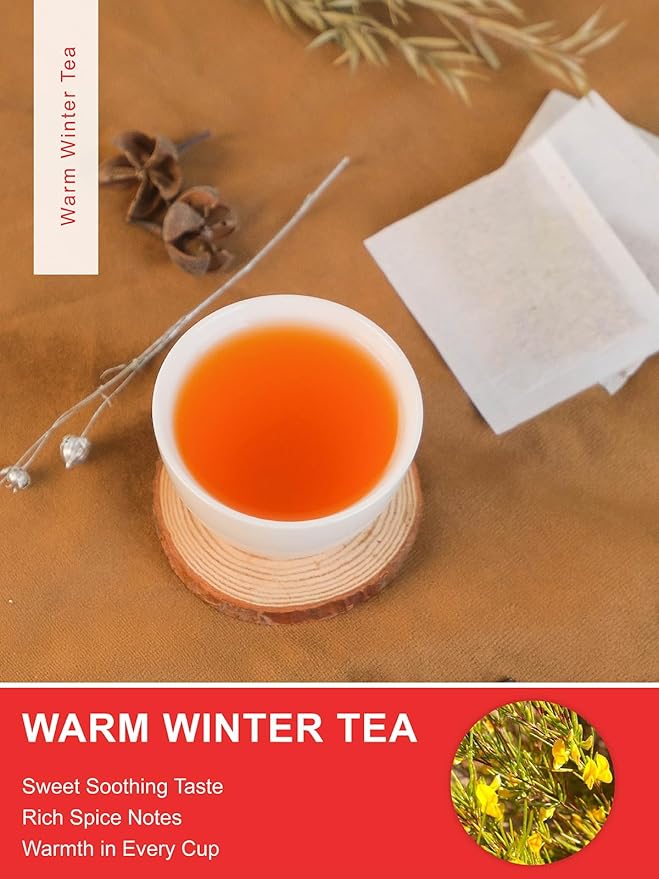 TeeLux Rooibos Chai Tea, Rooibos Tea with Cinnamon, Ginger, Clove & Cardamom, Smooth & Spicy & Sweet Flavor, Caffeine-Free, 100 Count