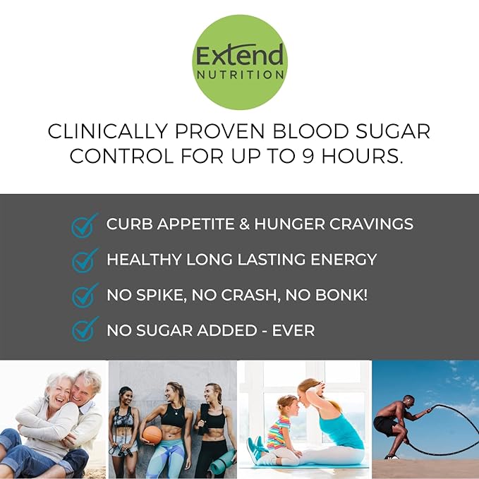 Extend Nutrition 1 Gram Sugar High Protein Bars, Perfect Diabetic Snacks for Adults and Kids, High Protein Bars for Hunger Control & Steady Energy, Low Carb, Keto Friendly, Yogurt and Berry, 12 Count