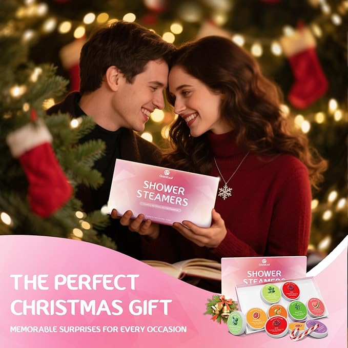 Shower Steamers Aromatherapy, Self Care Birthday Gifts for Women, 8 Pack Stocking Stuffers Christmas Gifts for Mom Men Teen Girls Adults, Stress Relief Shower Bombs