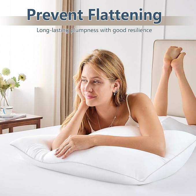 CozyLux Pillows Standard Size Set of 1, Hotel Quality Bed Pillows for Sleeping 1 Pack, Cooling Pillows for Side Back and Stomach Sleepers, Down Alternative Luxury Soft Supportive Pillows (18x26)