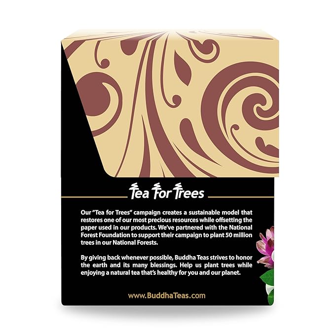 Buddha Teas Organic Turmeric Ginger Tea - OU Kosher, USDA Organic, CCOF Organic, 18 Bleach-Free Tea Bags