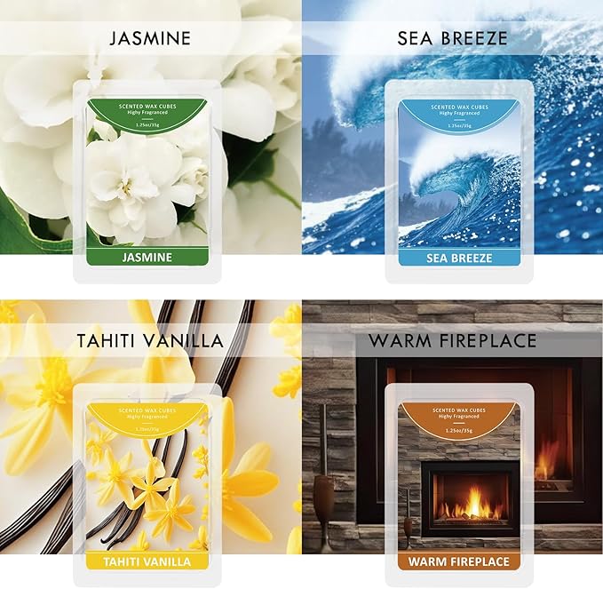 STRN Wax Melts Premium Plant Based Natural Soy Wax Cubes for Warmers, Long-Lasting Highly Scented Essential Fragrance Oil Soy Wax Melts Tarts - 12 Pack