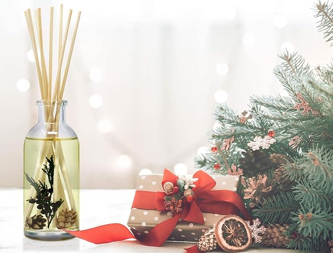 Urban Naturals Balsam Forest Oil Reed Diffuser Refill + Free Set of Reed Sticks - Fragrance Notes of Pine Fir Needles, Evergreen, Woodsy Cedar and Sandalwood β Vegan, 4 oz Made in The USA