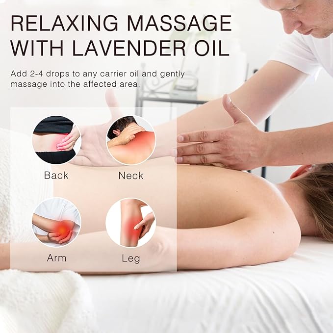 Lavender Essential Oil, Pure & Natural Lavender Oil 100ML, Premium Grade Essential Oils for Hair, Body, Skin, Aromatherapy Diffuser, Meditation, Massage, Home, Candle, Soap, Bath Bombs Making