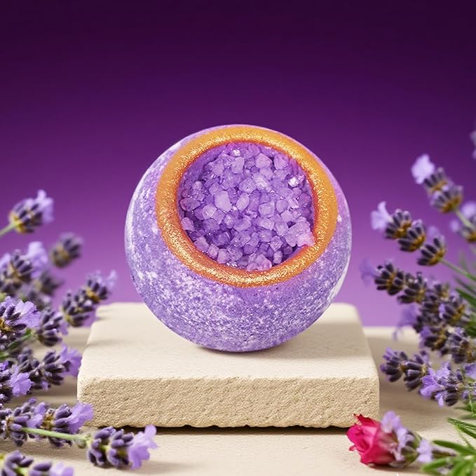 Birthday Gift for Women Spa Gift Set - Unique Get Well Soon Gifts for Women, Relaxing Self Care Package for Her, Christmas Gifts for Mom, Wife, Sister, Friend, Female Coworker (Lavender)