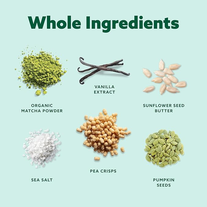 Mezcla Puff Crispy Protein Bars, Gluten Free & Vegan Protein Bars, 10g Protein, Alt for Crispy Rice Treat, Granola Bars & Breakfast Bars, Healthy Snacks for Adults, Matcha Vanilla, 12 Pack