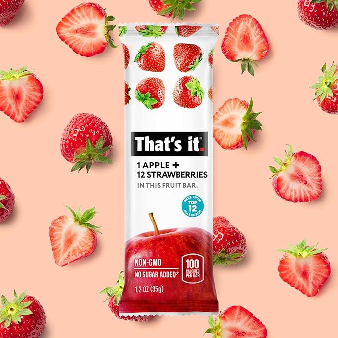 That's it. Variety Pack 100% Natural Real Fruit Bar, Best High Fiber Vegan, Gluten Free Healthy Snack, Paleo for Children & Adults, Non GMO No Added Sugar, No Preservatives Energy Food (12 Pack)