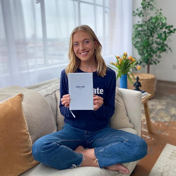 Liberate Mental Fitness Journal – Guided Gratitude Journal for Self-Care & Reflection with Prompts - Undated 6-Month Daily Journal – As Seen on Shark Tank