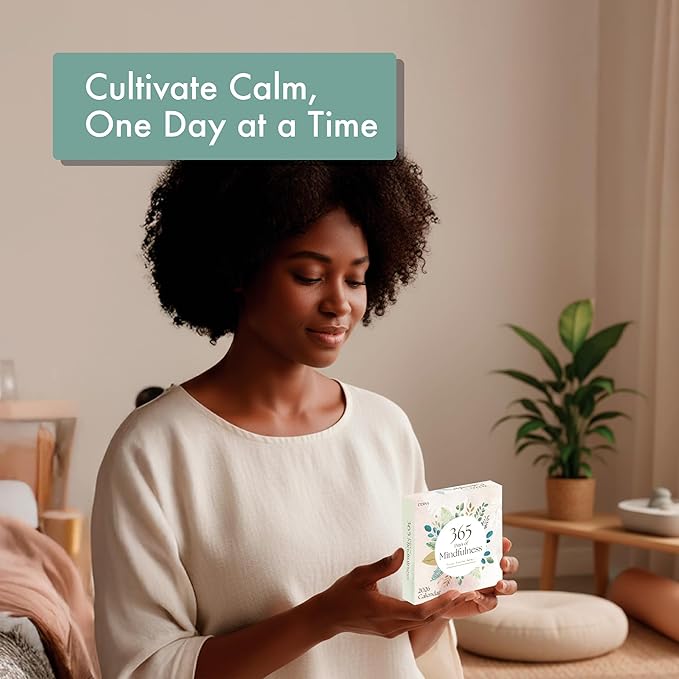 2026 Mindfulness Daily Desktop Calendar | Day To Day Tear Off Calendar with 365 Positive Affirmation Exercises for a Year of Calm Self Care, Box Calendar Gift For Women, Christmas Stocking Stuffer Gift for Home or Office