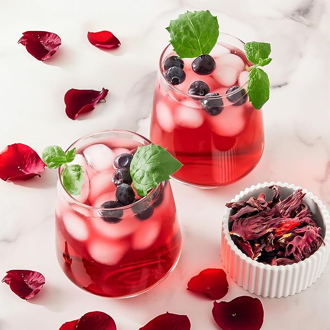 Hibiscus Tea Bags, 100% Natural Hibiscus Flowers Herbal Tea Supports Heart Health, Boosts Immune,Caffeine Free, Non-GMO, No Sugar(1 Pack/50 Bags)