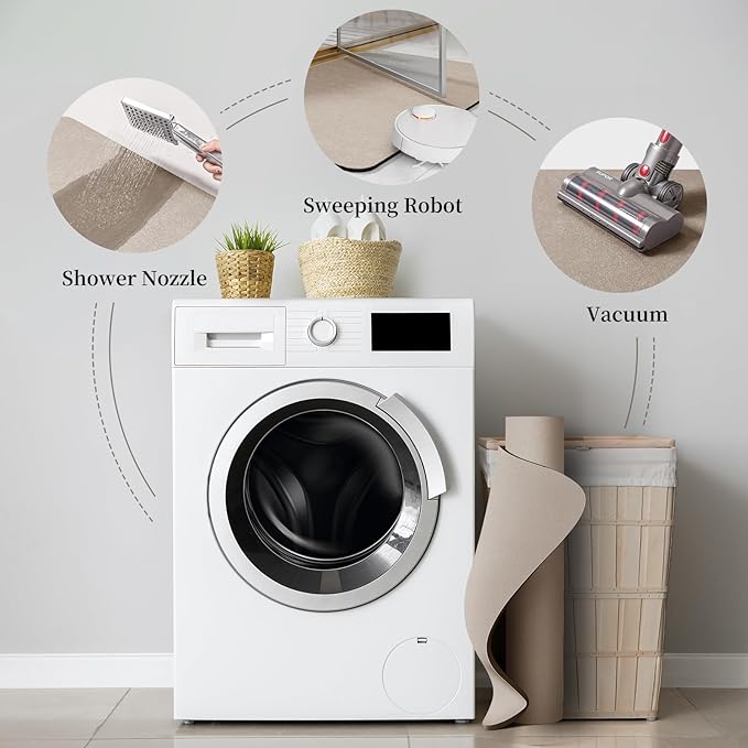 Bath Mat Rugs 32x17 - Diatomaceous Earth Bath Mats Quick Dry Absorbing Bathroom Rugs Rubber Non Slip Thin Bathroom Mat Fit Under Door, Bath Mat for Bathroom Floor, Tub and Shower, Sink, Taupe