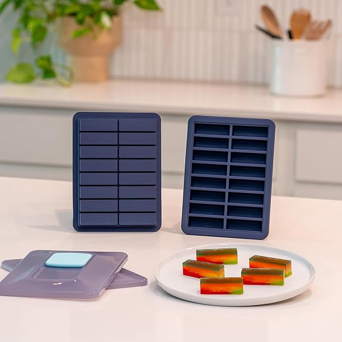 MAGICAL BUTTER Organic Premium Blue Raspberry Gummy Mix - Low Calorie, Zero Sugar Snacks, Sugar Free, Healthy Candy for Adults