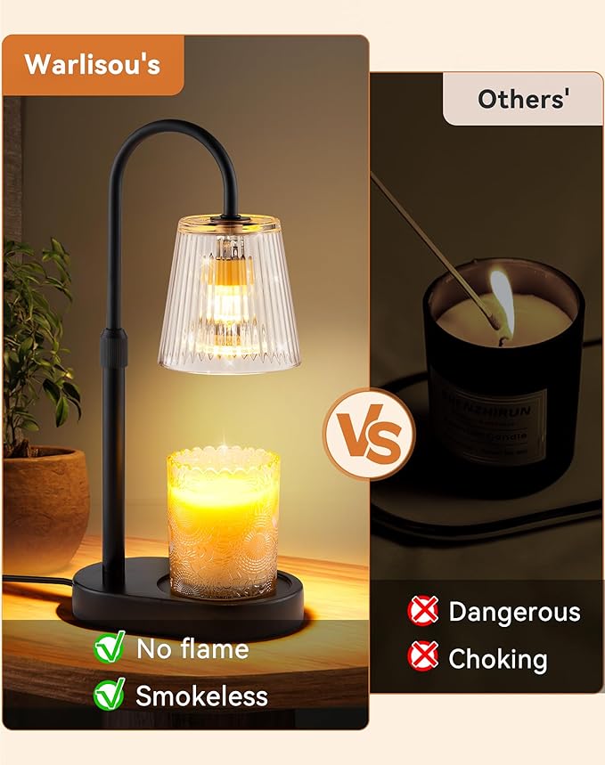 Candle Warmer Lamp with Timer Dimmable - Birthday Gifts for Women Mom House Warming New Home Decor Wax Melt Warmer for Jar Candles