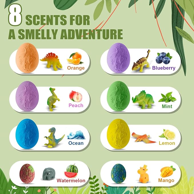 Bath Bombs for Kids with Dinosaur Toys Inside, 8 Pack XXL Large Dinosaur Bath Bombs Bubble Bath Gift Set, Perfect Birthday Christmas Easter Dino Toys Gifts for Kids 3-12, Girls and Boys