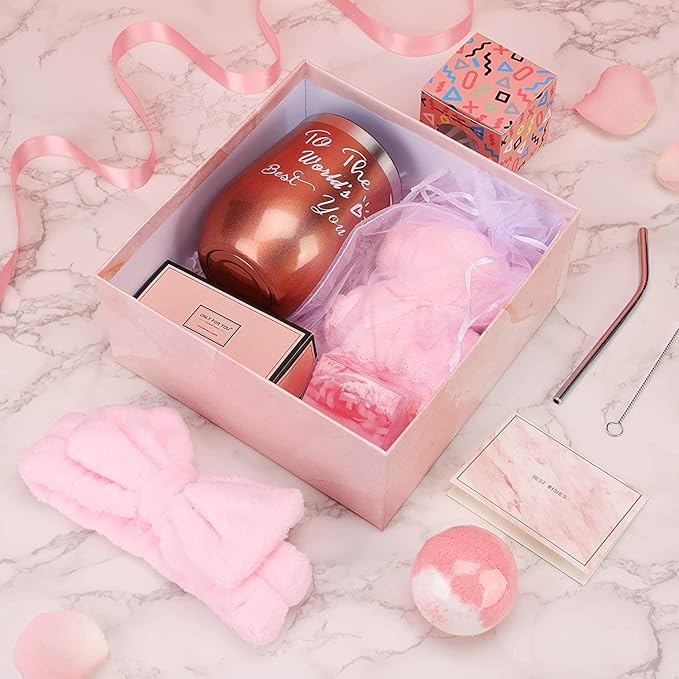 Valentine's Day Gift for Her Wife Girlfriend, Birthday Gifts for Women,Relaxing Spa Gift for Women,Unique Happy Birthday Bath Set Gift Box for Her Mom Sister Best Friend,Mothers Day Gifts for women 40th 50th 60th Birthday Gifts Self Care Gifts