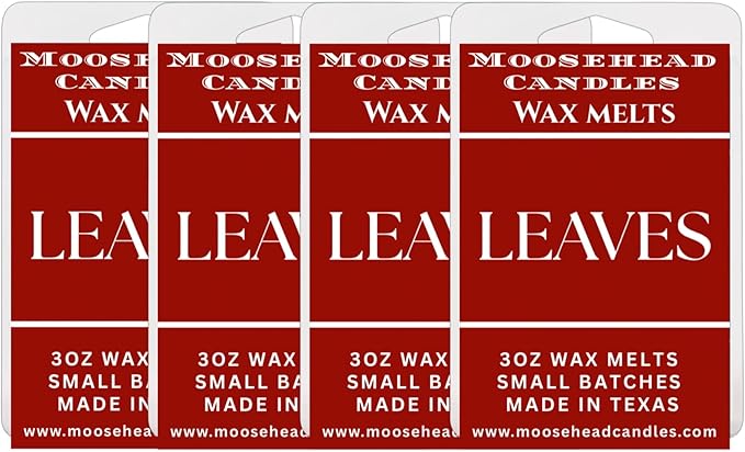 Leaves Scented BBW 4 Pack Scented Soy Blend Wax Melts | Long-Lasting, Pet Safe, Hand-Poured