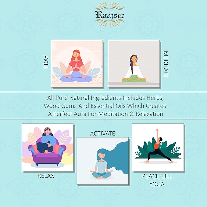 Raajsee Frankincense & Myrrh Incense Sticks, 100%-Natural Charcoal Free Organic Non Toxic Clean Burning Handmade Insence Sticks 100 gm Pack, Meditation Gifts – Spritual Cleansing