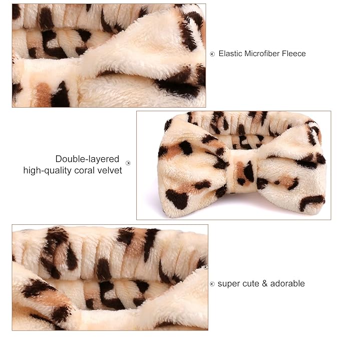 WHAVEL 6 Pack Spa Headband Makeup Headband Face Wash Headbands Make Up Hair Band Skincare Headbands Shower Head Wraps for Washing Face