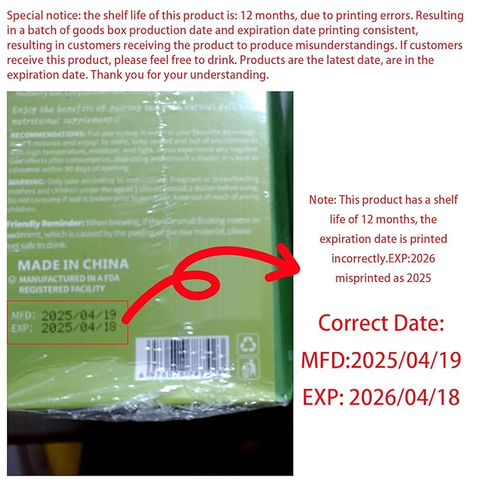Goji Berry Chrysanthemum Tea for Liver Health, 8 Excellent Raw Material Formulas, Chinese Health Herbal Tea, Liver Cleanse & Detox Herbal Tea Bags, 15Bag, Vegan, Sugar-Free & Caffeine-Free (2Box(30Bags))