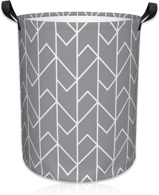 Laundry Basket Abstract Geometric Laundry Basket Oxford Cloth Laundry Hamper Large Storage Baskets Toy Organizer Tote Bag For Bedroom Clothes Bathroom 17.3(H) x16.5(D) Inch
