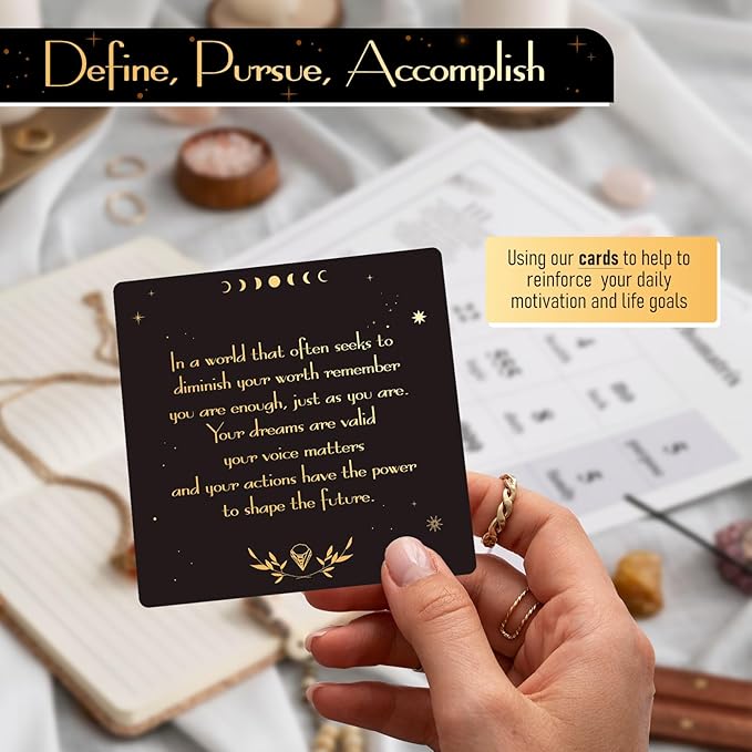 Hihealer Positive Affirmation Cards – 52 Daily Mindfulness Cards for Women, Self Care & Inspiration, Motivational Gifts for Women and Men