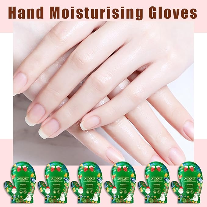 6 Pairs Hand Mask for Dry Cracked Hands,Nourishing Moisturizing Gloves,Hands Moisturizer for Deep Moisturizing,Silky Smooth Moisturizing Gloves,Hand Care Mask Set(O)