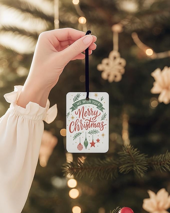 Red and Green Boho Christmas Berry Car Air Freshener 4 Pcs, Xmas Tree Wreath Snowflake Hanging Air Freshener for Cars Closet Drawer Books, Christmas Car Accessories Mirror Decor for Women