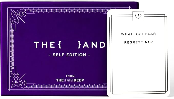 (The and) Self Love Edition - 199 Self Reflection Cards to Improve Self Awareness - Self Care Question Card Deck to Prompt Mindfulness & Meditation - Explore Identity for Women & Men by The Skin Deep