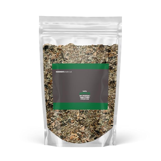 Birch & Meadow Mullein Leaf, 1 lb, Cut & Sifted, Herbal Tea, Mild Flavor