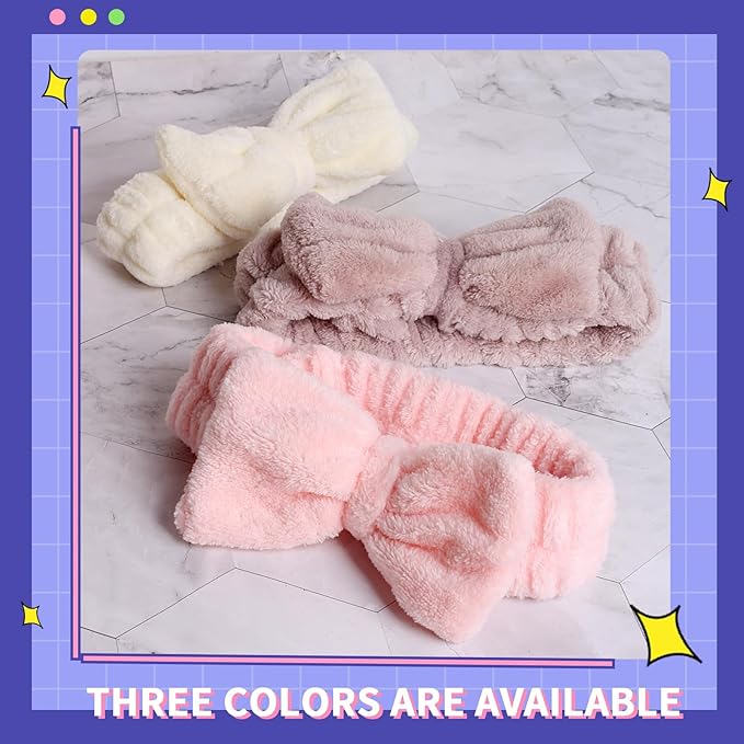 WSYUB Spa Headbands, Makeup Headbands,Bow Headband for Washing Face skincare headbands for women, Hair Bands