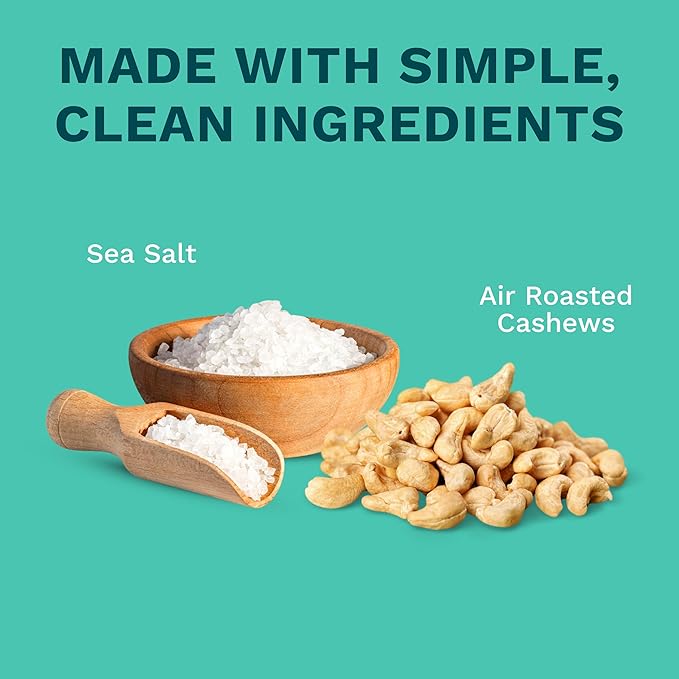 Sea Salt Cashews with Skin by Karma Nuts, Whole, Roasted, Vegan, Gluten Free, Low Net Carb, Natural, Everyday Nut Snack, 1.5 Ounce (12 Snack Packs)