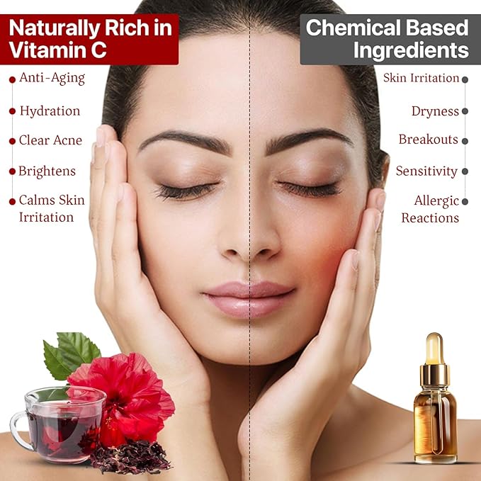 BLUE TEA - Hibiscus Tea - 18 Count - Ginger - Pyramid Plant Based Tea Bag | SKIN GLOW ENHANCING TEA | Herbal Tea - Tangy & Spicy - Flower Based - Caffeine Free - Vegan | Reusable Tin Pack